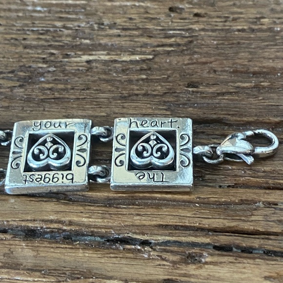 Brighton Inspirational “Red Dress” Reversible Silver Bracelet - Picture 8 of 12